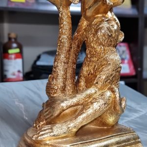 Estatua de suerte Golden Monkey